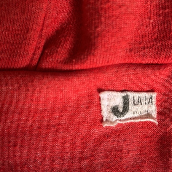 J La La Distressed Red Rainbow Hoodie Sweatshirt - Picture 5 of 9